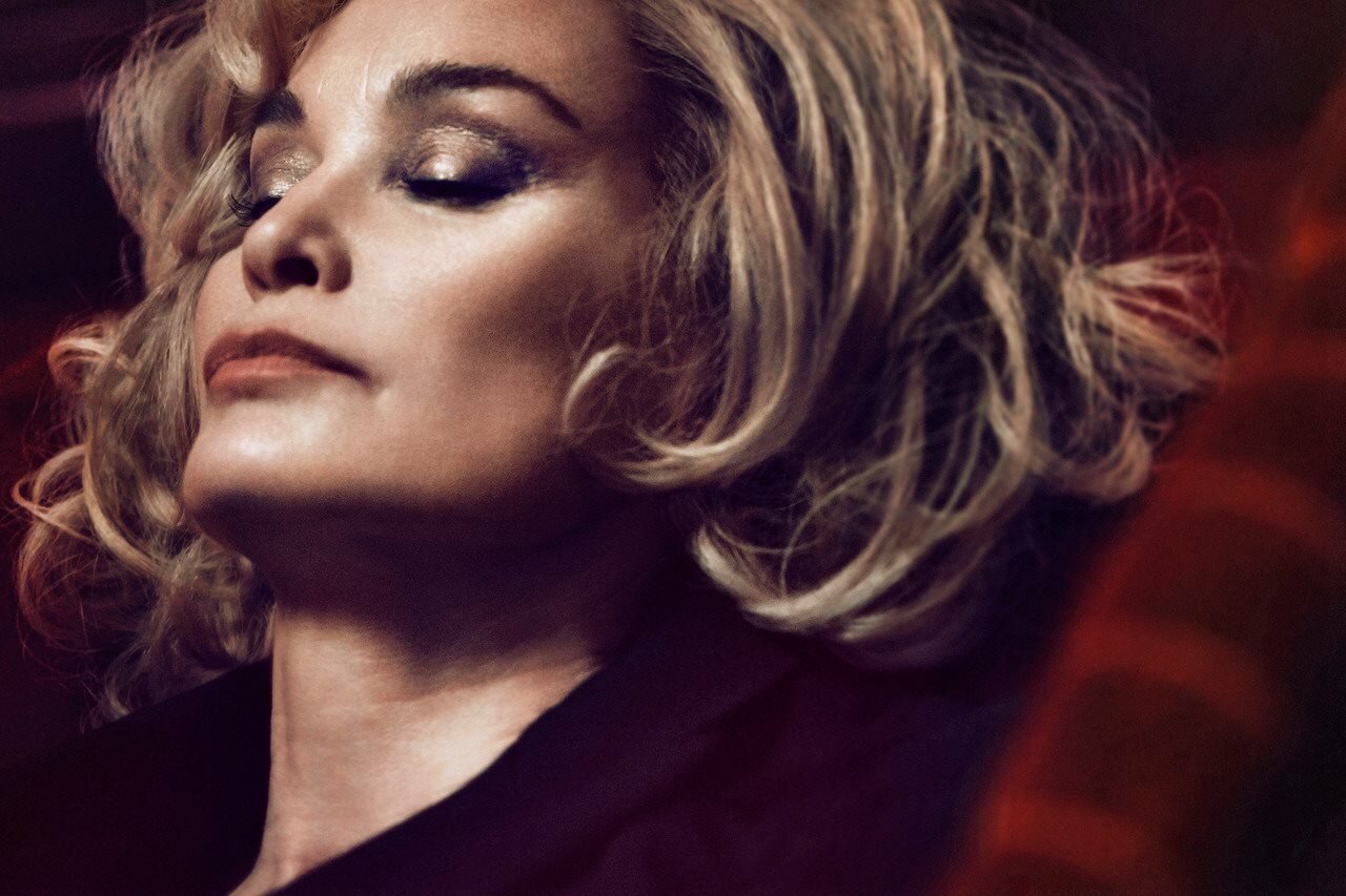 Jessica Lange para a linha de maquiagem de Marc Jacobs.